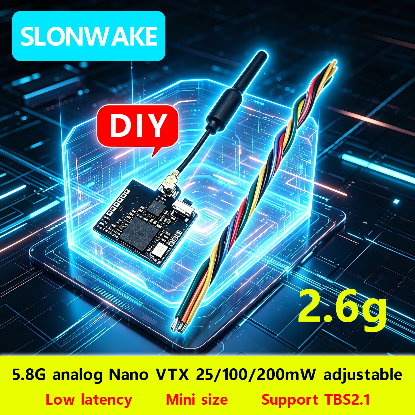 Fpv Drone Frame - SLONWAKE Nano 5.8G 48CH 200mW Micro