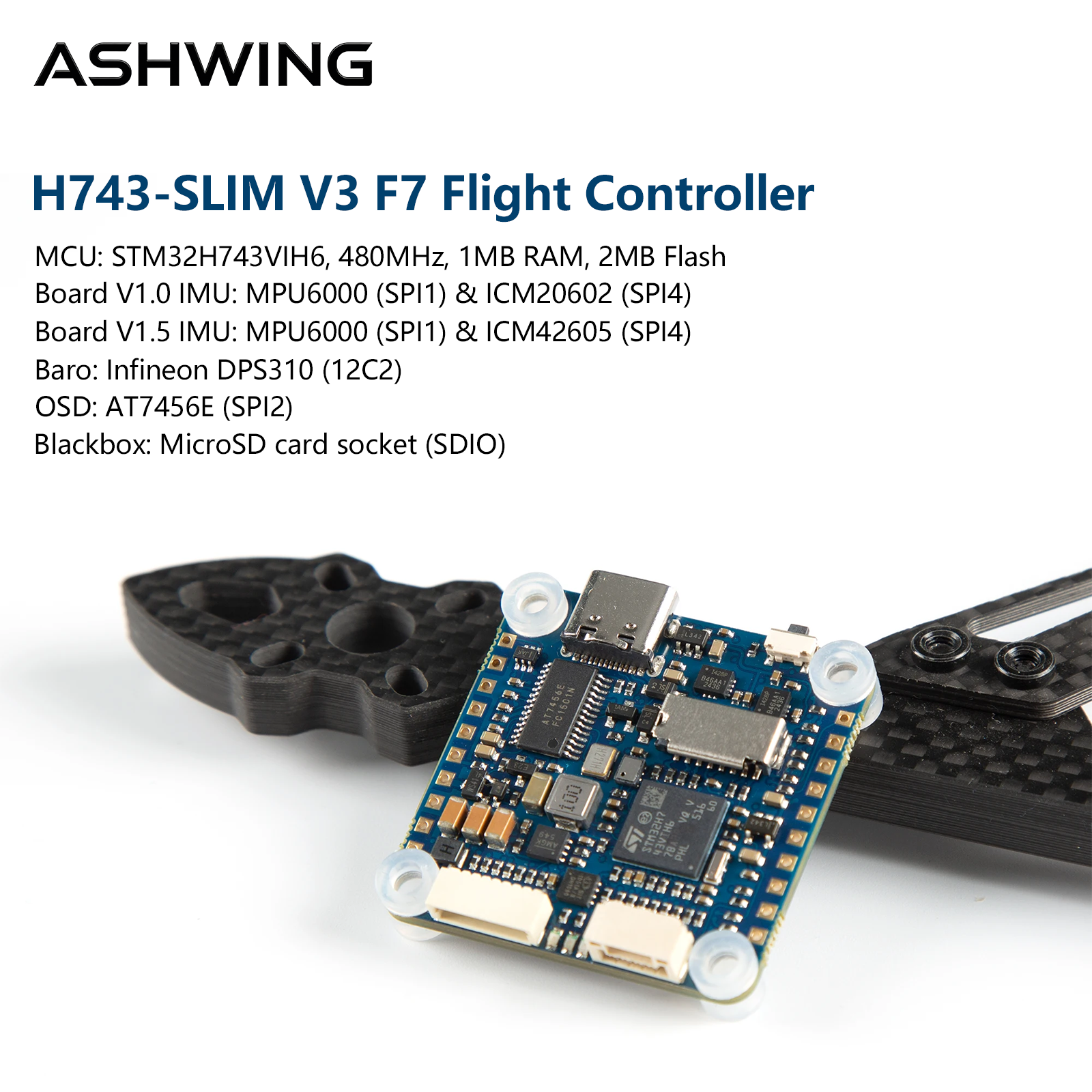 Полетный контроллер H743-SLIM  – обзор и цена Fpv Drone Flight Controller