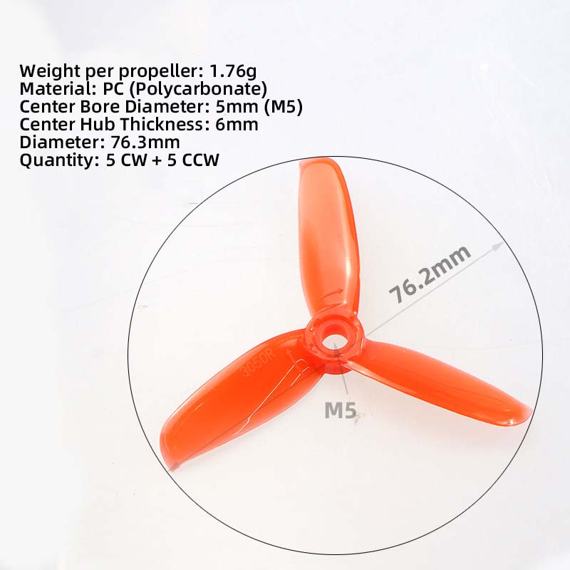 Пропеллеры 3050 3 дюйма, 5CW 5 – обзор и цена Fpv Drone Propeller